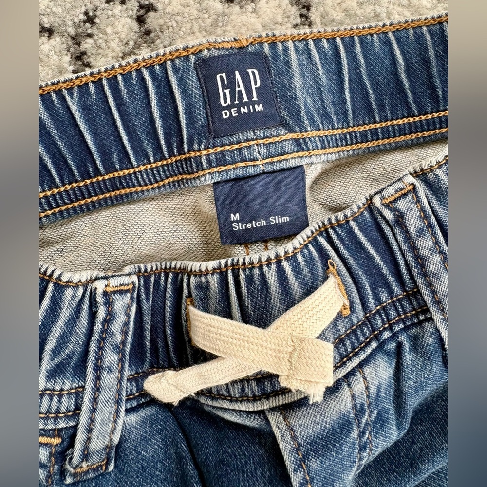 GAP Boys Dark Blue Pull-On Stretch Slim Denim - Medium - Picture 2 of 2